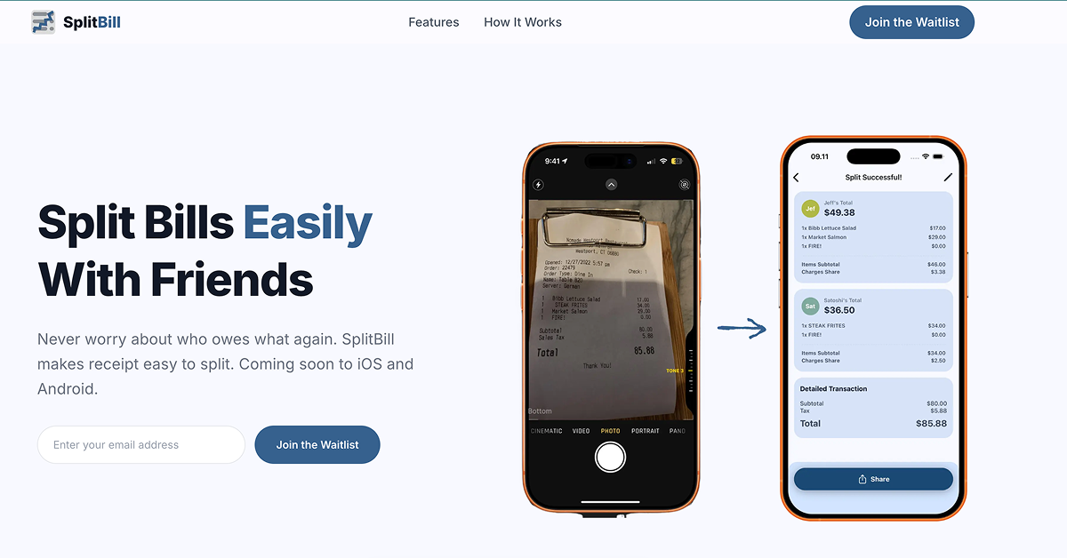 SplitBill - Bill Splitting App